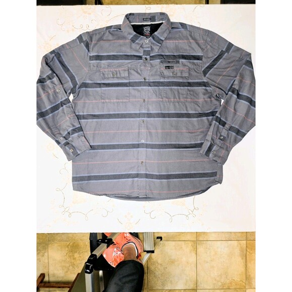 Wrangler Shirt Mens 2XL Regular Fit ATG All Terrain Gear‎ Button Front Blue - Picture 7 of 7